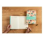 Gaïa beige, DaytoDay journal A5 14,8 x 21 cm, 192 pages, dot, pochette à soufflet au dos, marquepage, fermeture élastique, ass.