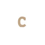 Lettre C kraft 20cm - Kraft