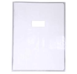 Protège-cahier Cristal 12/100 24x32 avec porte-étiquette. Transparent