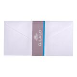 20 enveloppes DL (110x220mm) Vélin doublées gommées - extra blanc