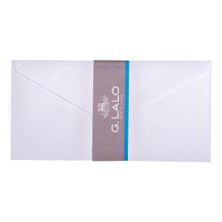 20 enveloppes DL (110x220mm) Vélin doublées gommées - extra blanc