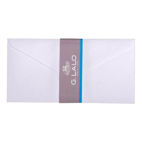 20 enveloppes DL (110x220mm) Vélin doublées gommées - extra blanc