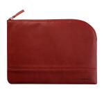 Rhodiarama pochette zippée en simili cuir - taille M (16x22 cm) - Lie de vin