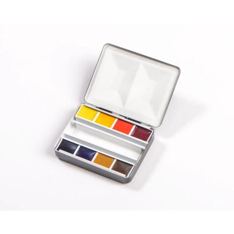 Aquarelle Boite Bijou 8 demi-godets