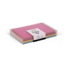 Coffret Pollen de 20 enveloppes C6 (114 x 162 mm) + 20 cartes simples 110 x 155 mm - Eté - Assortiment