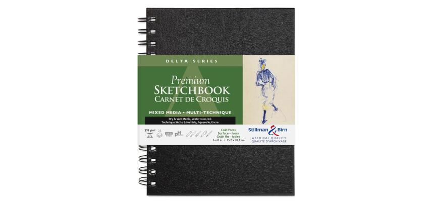 Delta Series carnet spiralé 25F 15,2x20,3cm 270g - Ivoire