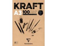 Kraft bloc collé 100F A3 90g