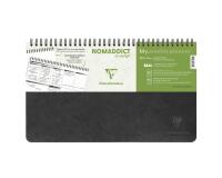 My.weekly.planner Age Bag cahier reliure intégrale en-tête 29,7x17 cm 120 pages détachables Semainier de bureau non daté et réglure DOT au verso - Noir