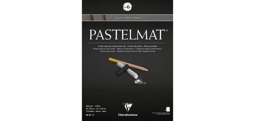 Pastelmat bloc collé 12F 30x40cm 360g