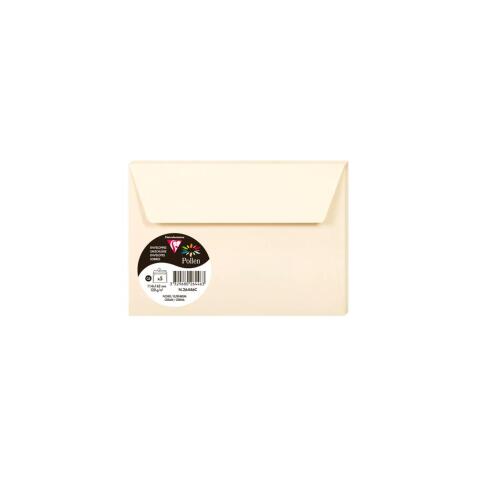 Enveloppe Pollen Clairefontaine 120 g/m² couleur patte aucollante avec bande protectrice - Paquet de 5