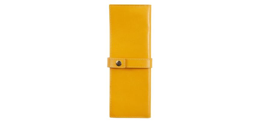 Trousse du collectionneur en cuir pour stylos, petit modèle - Ambre