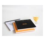 Bloc agrafé Rhodia Le Carré N°210 21x21 cm 80 feuillets petits carreaux 5x5 80g - Noir