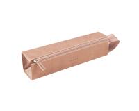 Rhodiarama trousse plumier simili cuir italien 23x5x5 cm - Touche de rose