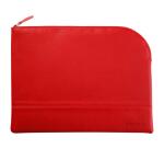 Rhodiarama pochette zippée en simili cuir - taille L (21x28 cm) - Coquelicot