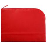 Rhodiarama pochette zippée en simili cuir - taille L (21x28 cm) - Coquelicot