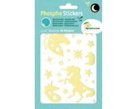 Phospho' Stick, Sach 2 pl 10,5x16cm, Licornes - Jaune fluo