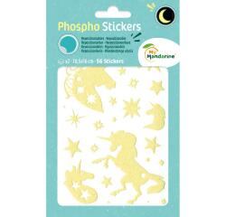 Phospho' Stick, Sach 2 pl 10,5x16cm, Licornes - Jaune fluo