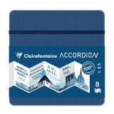 Accordion Book carnet accordéon 9F 14x14cm 300g - Bleu