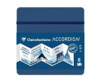 Accordion Book carnet accordéon 9F 14x14cm 300g - Bleu