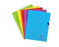 Cahier piqué Mimesys 24x32cm 96 pages petits carreaux + marge couverture polypropylène Couleur aléatoire - Assortis