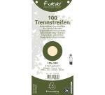 Paquet 100 fiches intercalaires horizontales unies perforées Forever - 105x240mm