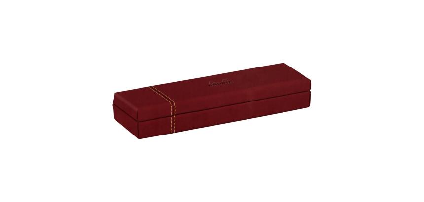 Rhodiarama plumier simili cuir italien 21x5,5x3 cm - Lie de vin