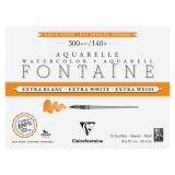 Fontaine Extra Blanc Grain Satiné bloc collé 4 côtés 15F 15x20cm 300g