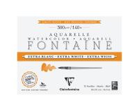 Fontaine Extra Blanc Grain Satiné bloc collé 4 côtés 15F 15x20cm 300g