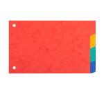 Intercalaires pour fiches bristol carte lustrée 225g/m2 4 positions - 100x150mm - Couleurs assorties