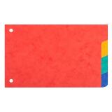 Intercalaires pour fiches bristol carte lustrée 225g/m2 4 positions - 100x150mm - Couleurs assorties
