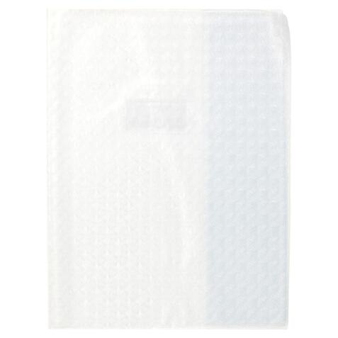 Protège-cahiers grain losange PVC 18/100ème avec porte-étiquette 24x32 cm