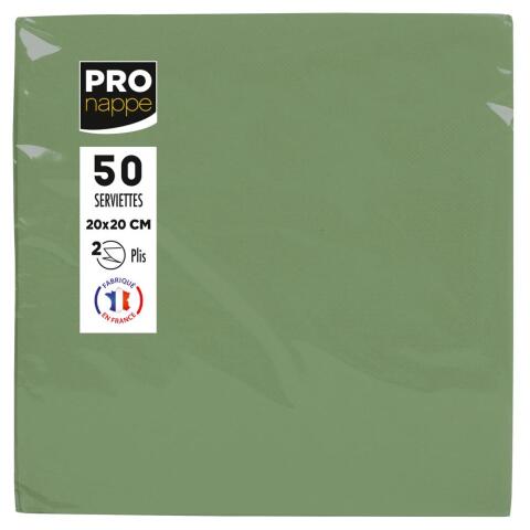 Servilletas de cóctel 20x20 cm - Verde oliva