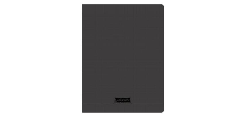 Cahier piqué 8000 POLYPRO 24x32 cm 96 pages grands carreaux 90 g - Noir