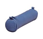 Trousse en cuir Age Bag petite ronde 18,5xØ4 cm - Bleu