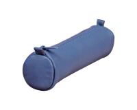 Trousse en cuir Age Bag petite ronde 18,5xØ4 cm - Bleu