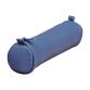 Trousse en cuir Age Bag petite ronde 18,5xØ4 cm - Bleu