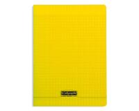 Cahier piqué 8000 POLYPRO A4 140 pages grands carreaux 90 g - Jaune