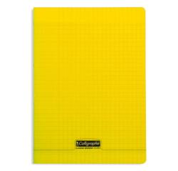 Cahier piqué 8000 POLYPRO A4 140 pages grands carreaux 90 g - Jaune