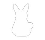 Symbole lapin 12cm - Blanc