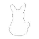 Symbole lapin 12cm - Blanc