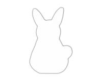 Symbole lapin 12cm - Blanc