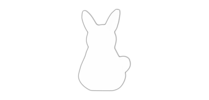 Symbole lapin 12cm - Blanc