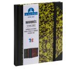 Carnet Marbre 220x170, 192 pages lignées - Kaki