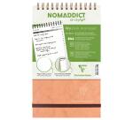 My.task.manager Age Bag bloc de bureau reliure intégrale en-tête 12x20 cm 250 pages détachables réglure DOT au verso - Tabac