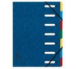 Trieur HARMONIKA® à fenêtres avec élastiques Véritable carte lustrée 7 compartiments