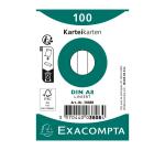 Paquet 100 fiches sous film - bristol ligné non perforé 55x74mm - Blanc