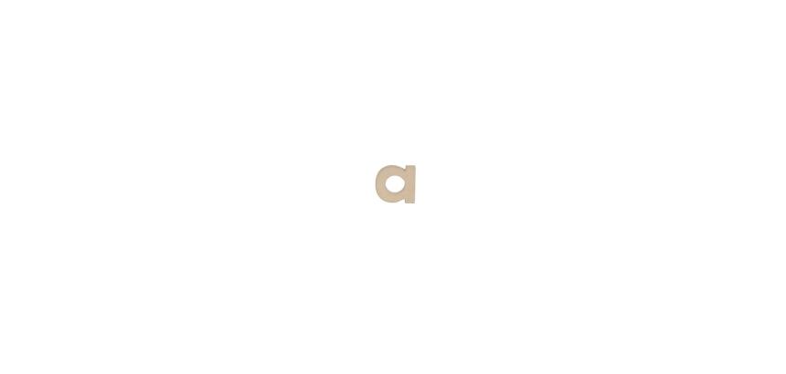 Petite lettre kraft a 8,5cm - Kraft