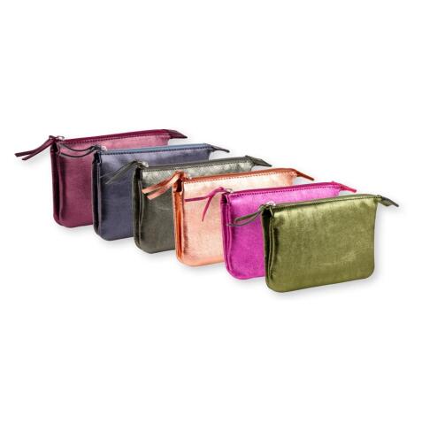 CUIRISÉ Petite Pochette 2 compartiments 13x9 cm - Assortis