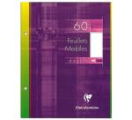 Feuillets mobiles Dessin sous étui 17x22cm 60 pages uni - Blanc