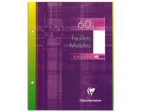 Feuillets mobiles Dessin sous étui 17x22cm 60 pages uni - Blanc